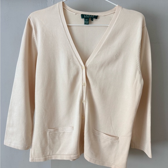 Sweaters - Ralph Lauren medium Cream Cardigan Sweater